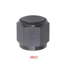 (AN12) 6/8/10/12-AN Female Flare Cap Port Plug, Block Off Fitting, Aluminum Adapter Nut