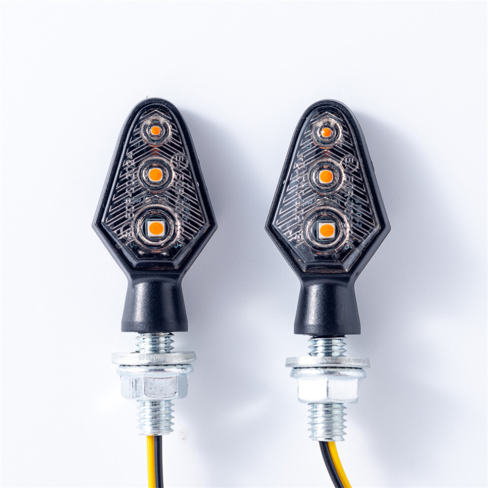 (B) Motorbike Turn Signal Indicator Led Triangle Drl Taillights For Honda/Yamaha 110691671202