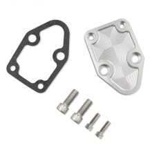 Small Block For Chevy Billet Fuel Pump Block Off Plate sbc 283 327 350 400 #2071