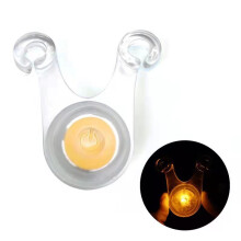 (Yellow) 4PCS Waterproof LED Tent String Rope Guard Hanging Lights Camping Mini Flashlight