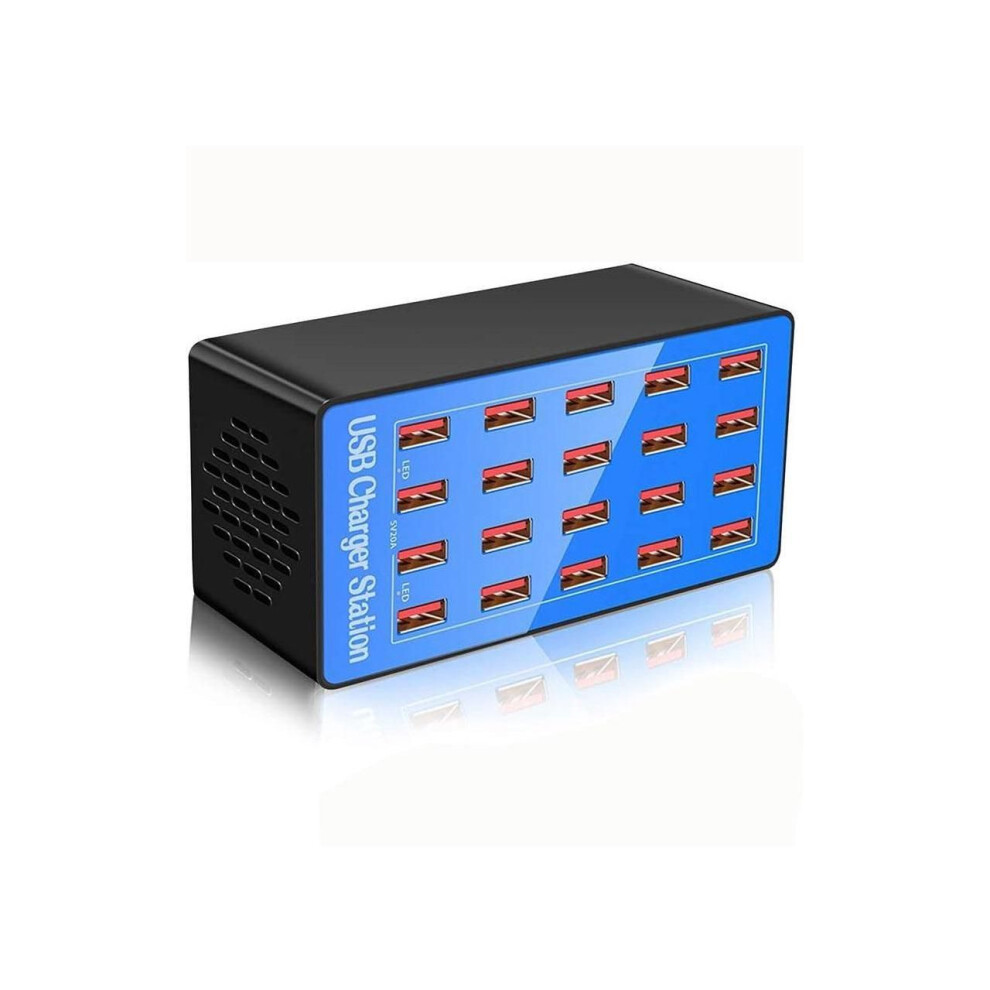 Usb Charger Station, 20-Port 100W/20A Multiple Usb Charging Station,Multi Ports Usb Charger Charging For Smartphones,Tablets,And Other Usb Devices 609808385670