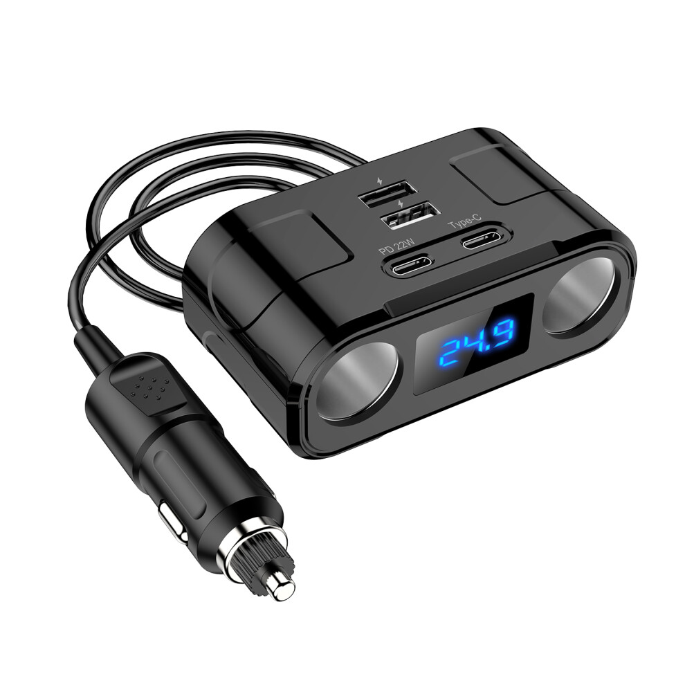 One-Tow Four Car Charger Multifunctional Car Charger Cigarette Lighter 110691681676