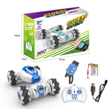 (Blue) 4WD Hand Gesture 360?? Sensing RC Stunt Car - Off-Road Remote Control Twist Car Toy