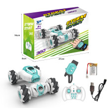 (Green) 4WD Hand Gesture 360 Sensing RC Stunt Car Off-Road Remote Control Twist Car Toy