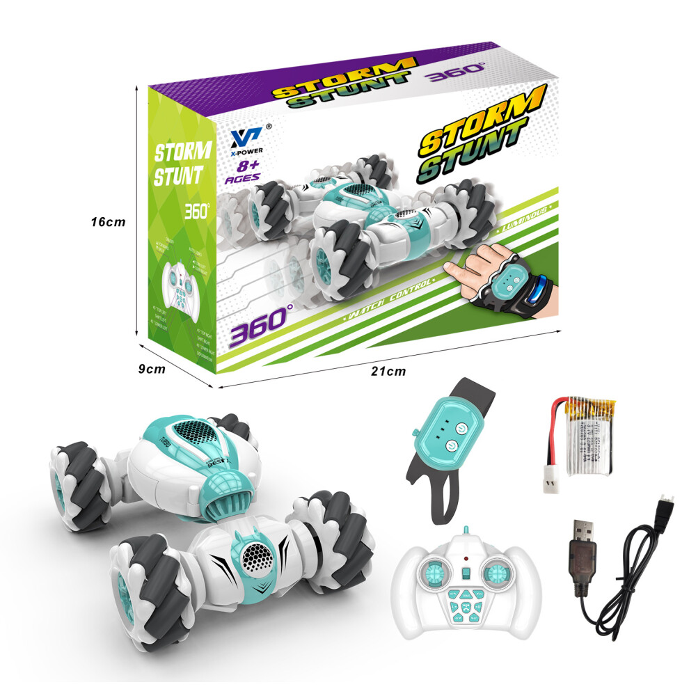 (Green) 4Wd Hand Gesture 360 Sensing Rc Stunt Car Off-Road Remote Control Twist Car Toy Green 110691692160