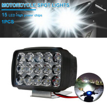 2pcs 15LED Motorcycle Light Headlight Spotlight LED Spotlight Headlight Moto Fog Light Driving Light
