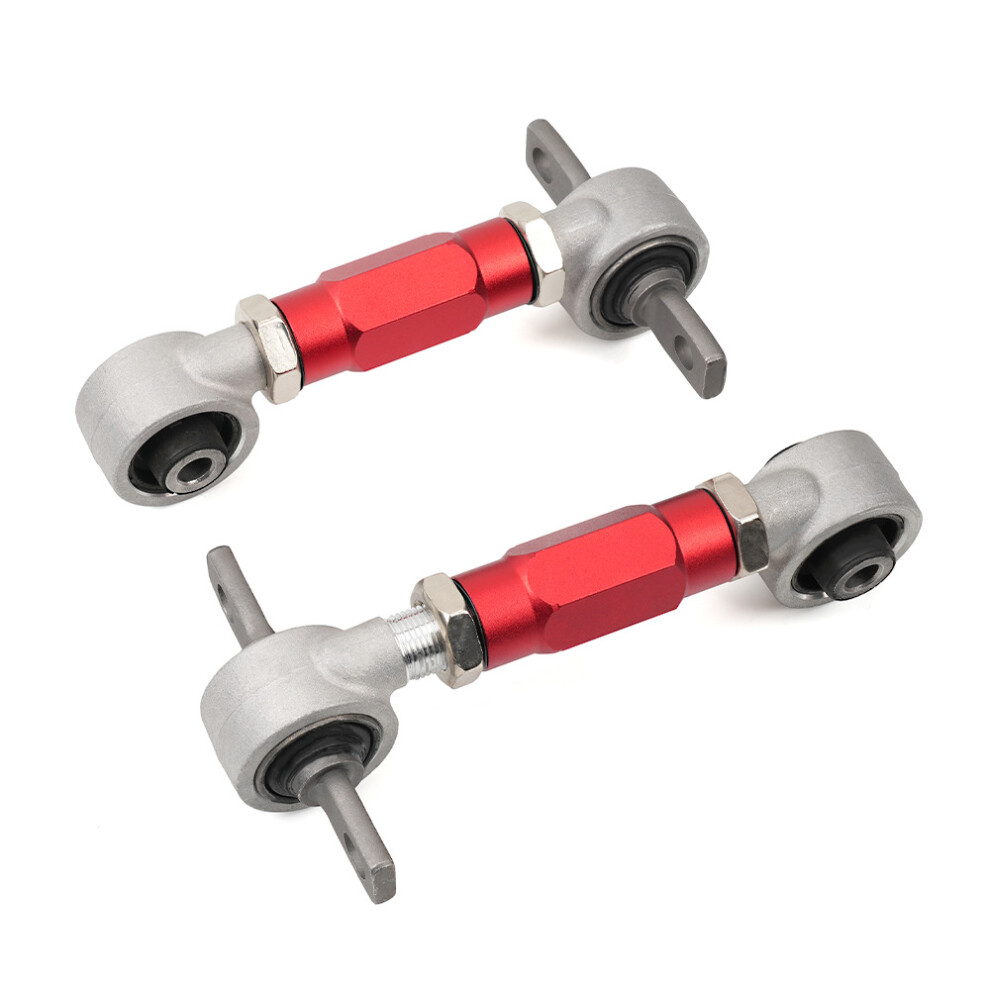 (Red) Rear Adjustable Suspension Camber Kit - Control Arm for Honda Civic