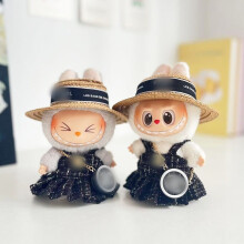 NO DOLL POP MART For LABUBU Clothing Set Tweed Dress Outfit for Monster Plush