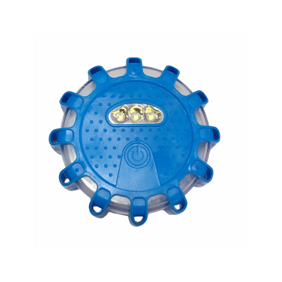 (Blue) 12+3 Led Rotating Strobe Warning Light | Emergency Road Hazard Beacon & Traffic Safety Alert 113121876659