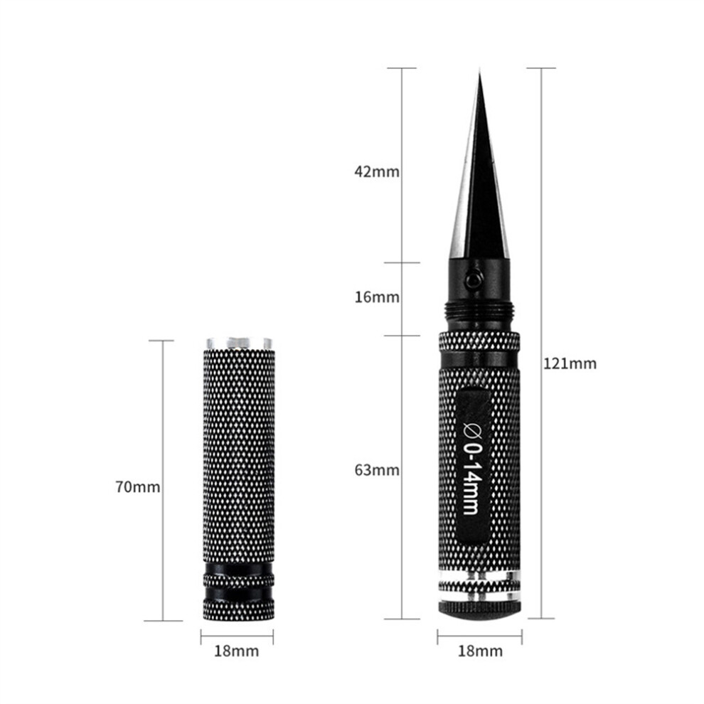 (Black) Rc Car Body Enclosure Expansion Hole Cutter 0-14Mm Reamer Set Tool Diy For Car Black 110691705211