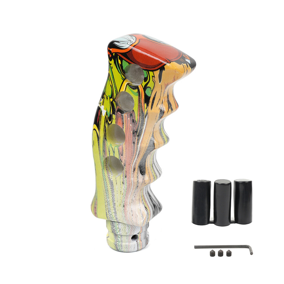 (Green) Car Resin Graffiti-Gear Shift Knob Gear Shift Knob Gearbox Handle Shifter Green 110691681072