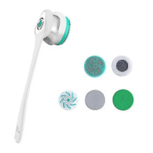 Usb Rechargeable Long Handle Body Brush Exfoliation Deep Cleansing Massage