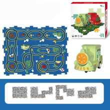 (Outdoor Series-13pcs) Christmas Race Track Car Toy Set Car Play Set DIY Kids Flexible Track Cars Gift
