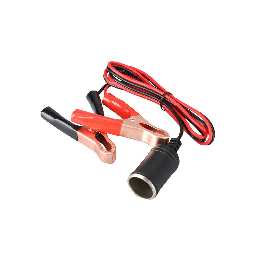1M Alligator Clips Cigarette Lighter Adapter Socket Extension Cable 12V-24V Red/Black 123643757589