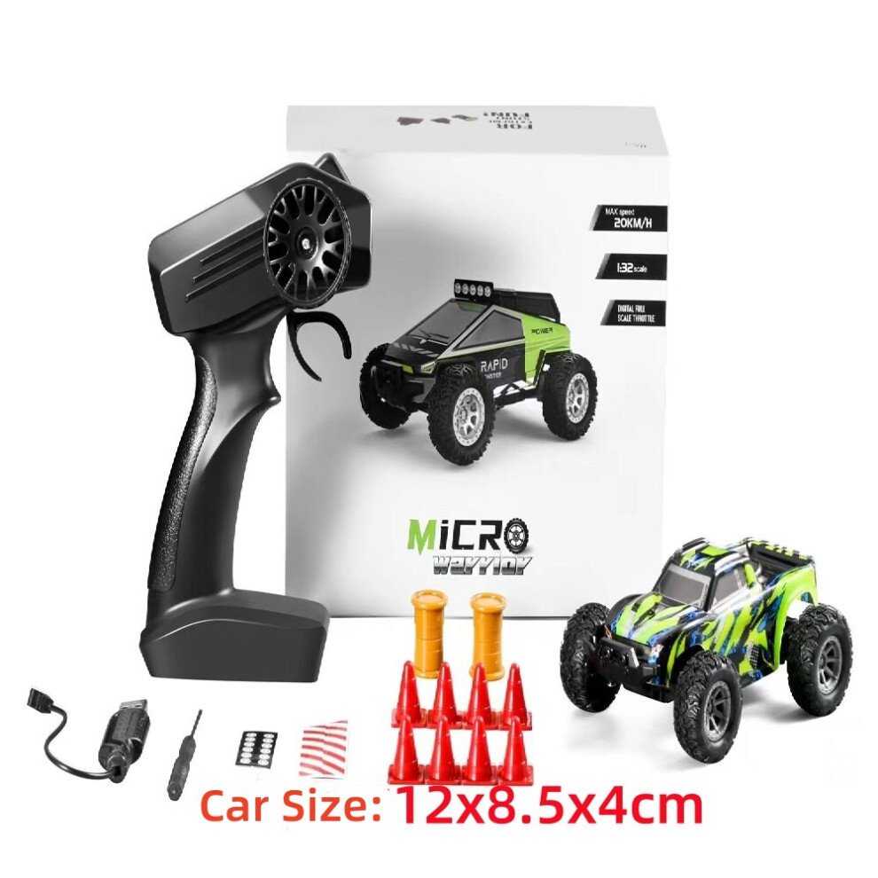 () 1/32 Mini Rc Drift Climbing Car With Led Remote Control Off Road Vehicle Green/Light 110691692344