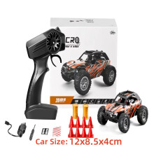 (orange) 1/32 Scale Mini RC Drift & Climb Car with LED Lights - Off-Road Remote Control Vehicle