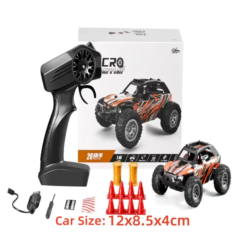 () 1/32 Mini Rc Drift Climbing Car With Led Remote Control Off Road Vehicle Orange/Light 110691692337