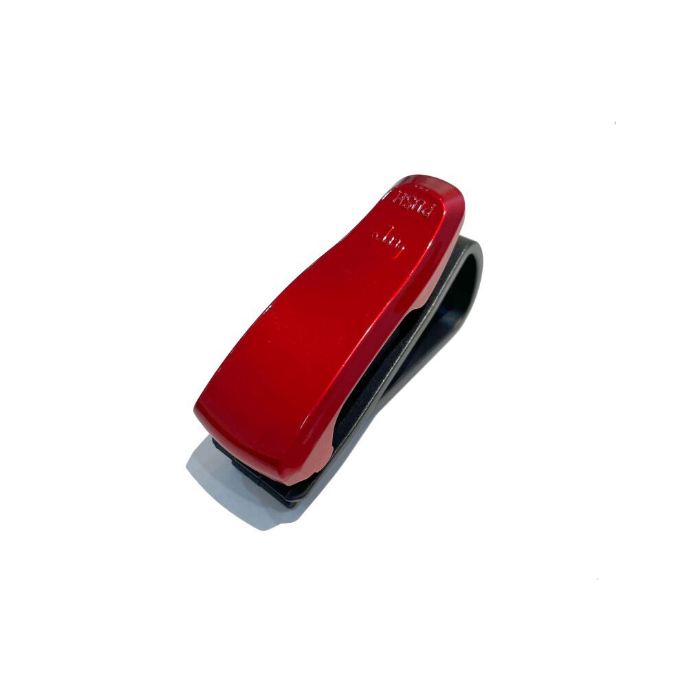 (Red) Car Sun Visor Glasses Fastener Clip Holder For Sunglasses Eyeglasses Ticket Card Universal Multifunction Portable Red 110691704702