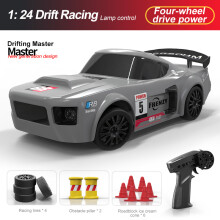 (Gray) Remote Control Car 1/24 15KM/H 2.4GHz 4WD RC Drift Racing Car