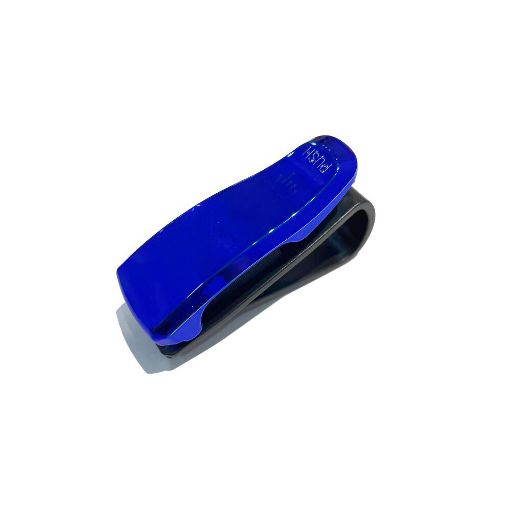 (Blue) Car Sun Visor Glasses Fastener Clip Holder For Sunglasses Eyeglasses Ticket Card Universal Multifunction Portable Blue 110691704719