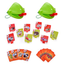 Frog Mouth Tongue Blowing Music Children's Toy Board Game Chameleon Lizard Mask