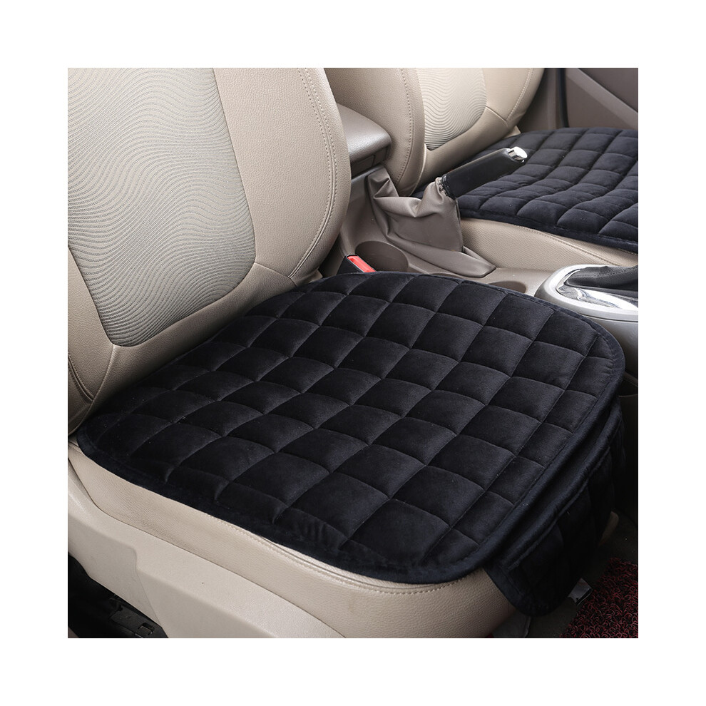 (Black) Car Seat Cover Winter Warm Seat Cushion Anti-Slip Universal Front Chair Seat Breathable Pad For Vehicle Auto Car Seat Protector Black 110691673237