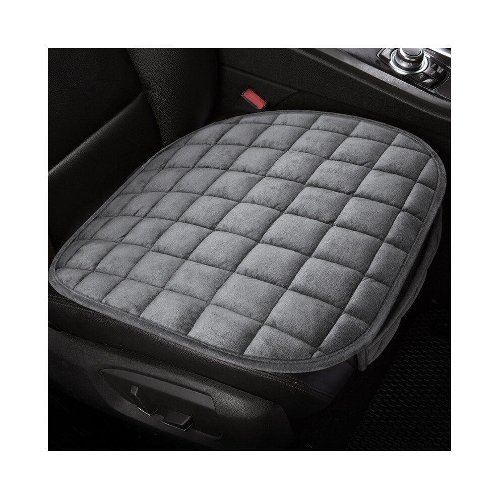 (Grey) Car Seat Cover Winter Warm Seat Cushion Anti-Slip Universal Front Chair Seat Breathable Pad For Vehicle Auto Car Seat Protector Grey 110691673244