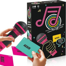 Grab The Mic Fun Music Card Game | Family Karaoke Party Board Game for 2-10 Players