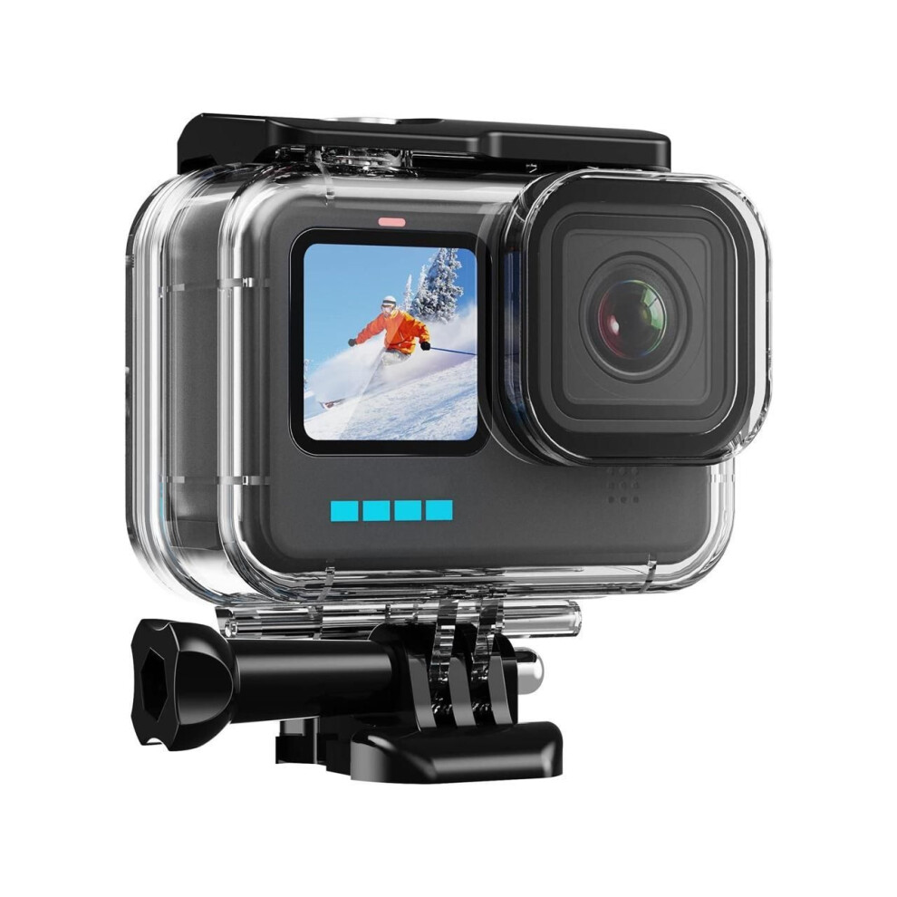 196Ft/60M Waterproof Housing Case For Gopro Hero 12 11 10/9 Protective Underwater Dive Housing Shell With Bracket Accessories For Go Pro Hero12 Black 609808380088