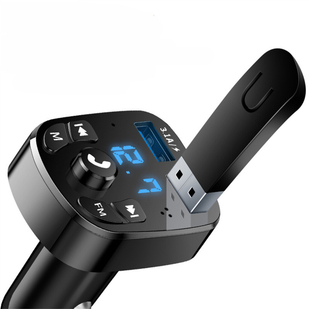 Bluetooth 5.0 Wireless Handsfree Car Fm Transmitter Mp3 Player 2*Usb Charger Kit 110691673695