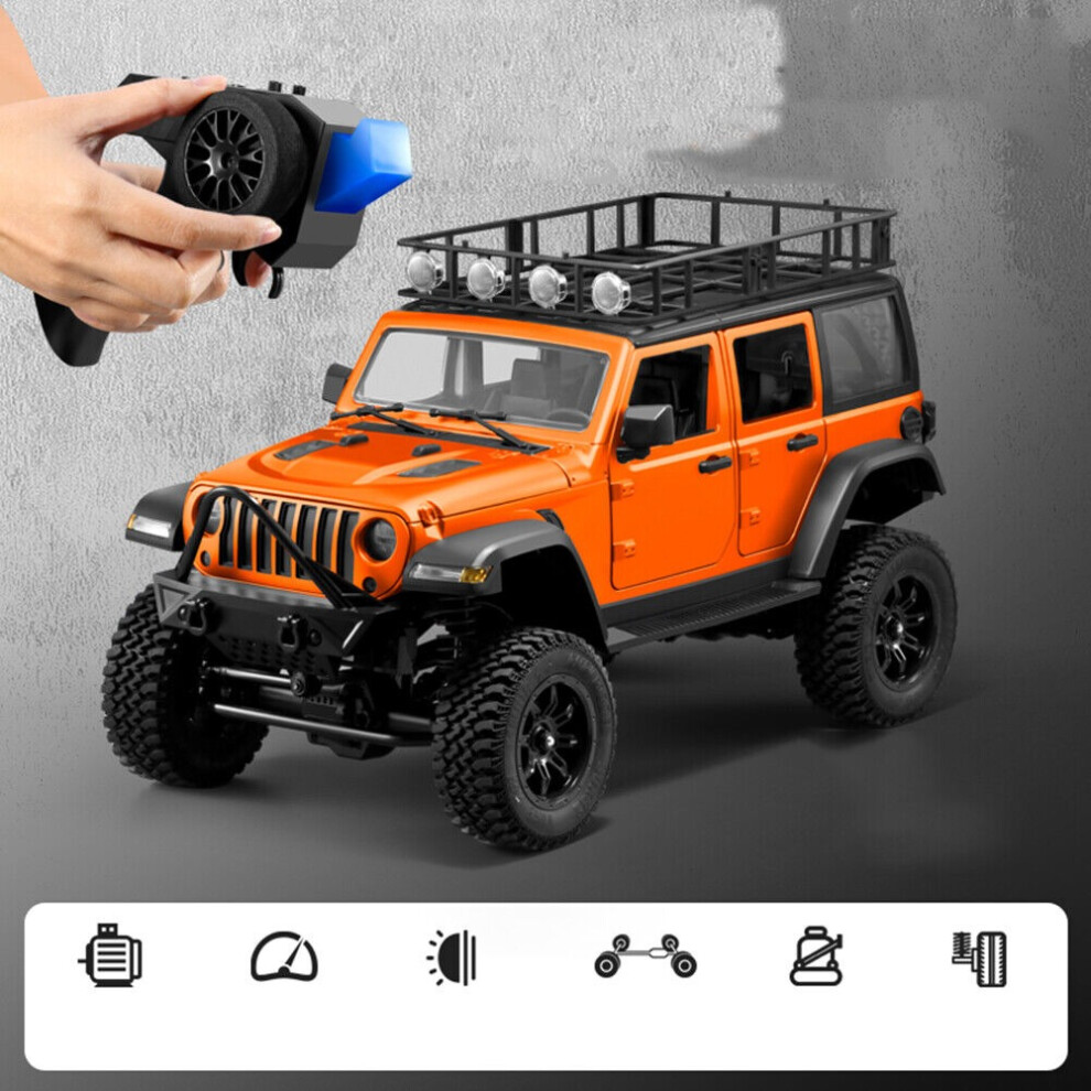 () Full Set 1:12 Rc Car Mn128 Climbing Remote Control Car 4Wd With Rtr Cars Orange/Light 110691705518
