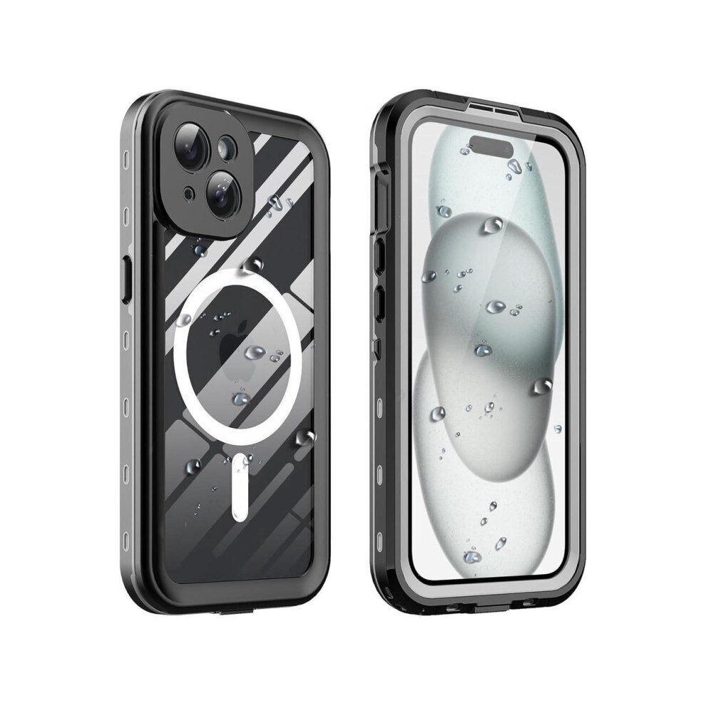 For Iphone 15 Plus 6.7 Inch Waterproof Case Magnetic, [Compatible With Magsafe][With Screen Protector][Ip68 Underwater][15Ft Military Dropproof][Dustp 609808371611