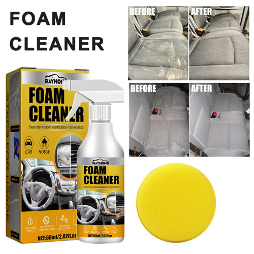 60ML Multi-functional Foam Cleaner Cleaning Spray +Sponge Set Stain Removal