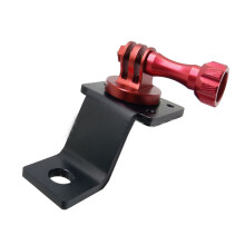 (Red) Motorcycle Metal Bracket Mount Rearview Mirror Supporter Ride for GoPro Hero 9 8 7