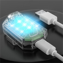 LED 7Colors Aircraft Strobe Lights MTB Taillight Anti-Collision Warning Light