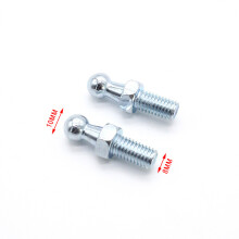 (M8) 2PCS M6/M8 10MM Thread Ball Joint Studs for Gas Struts End Replacement Parts