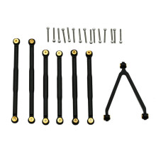 (Black) 7PCS Metal Rod Link Linkage Set for 1/24 Axial SCX24 AXI90081 Crawler Buggy Car