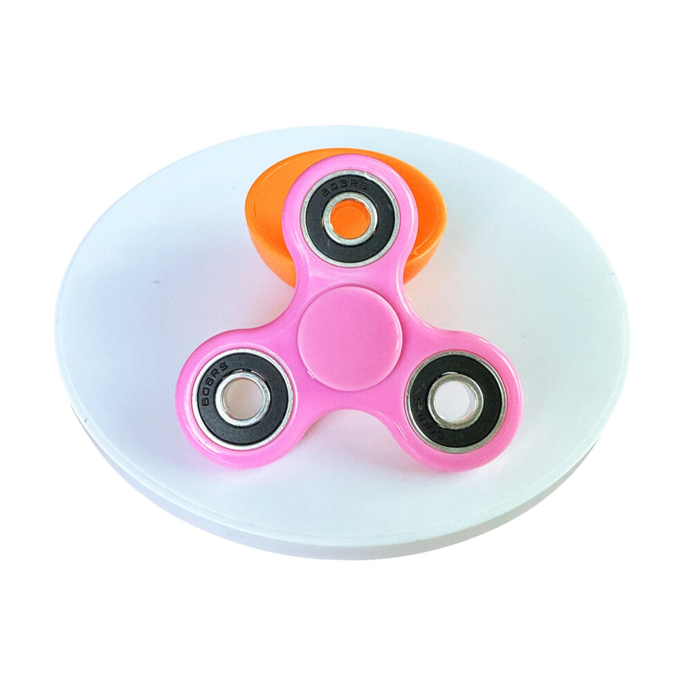 Pink (Pink) Figit Fidget Figet Finger Tri Spinner Hand Focus Spin Edc Stress Adhd Autism Toy