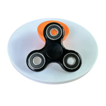 (Black) Figit Fidget Figet Finger Tri Spinner Hand Focus Spin Edc Stress Adhd Autism Toy