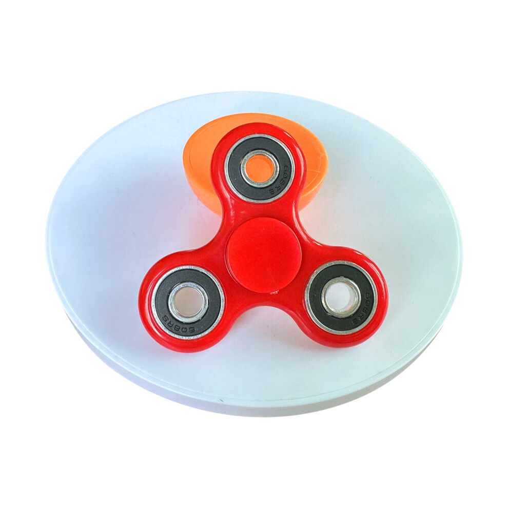 Red (Red) Figit Fidget Figet Finger Tri Spinner Hand Focus Spin Edc Stress Adhd Autism Toy