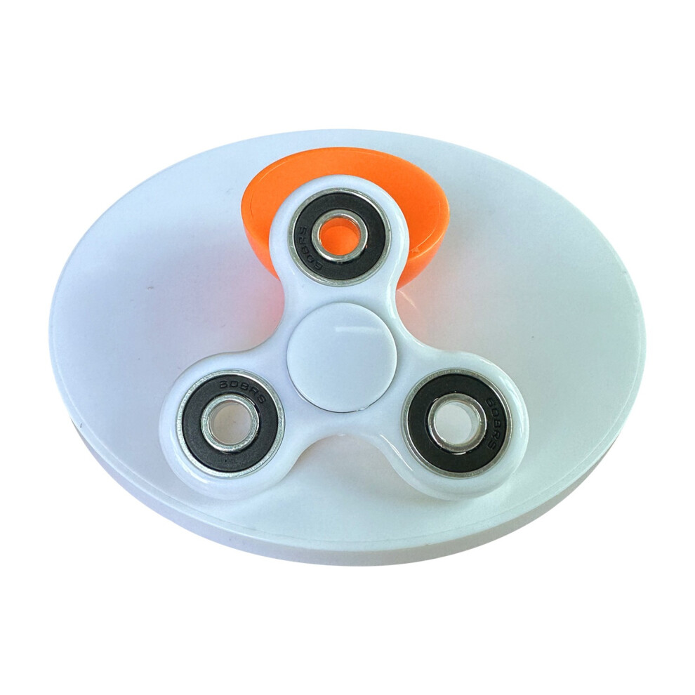 White (White) Figit Fidget Figet Finger Tri Spinner Hand Focus Spin Edc Stress Adhd Autism Toy