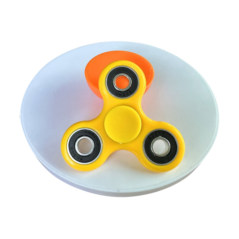 Yellow (Yellow) Figit Fidget Figet Finger Tri Spinner Hand Focus Spin Edc Stress Adhd Autism Toy