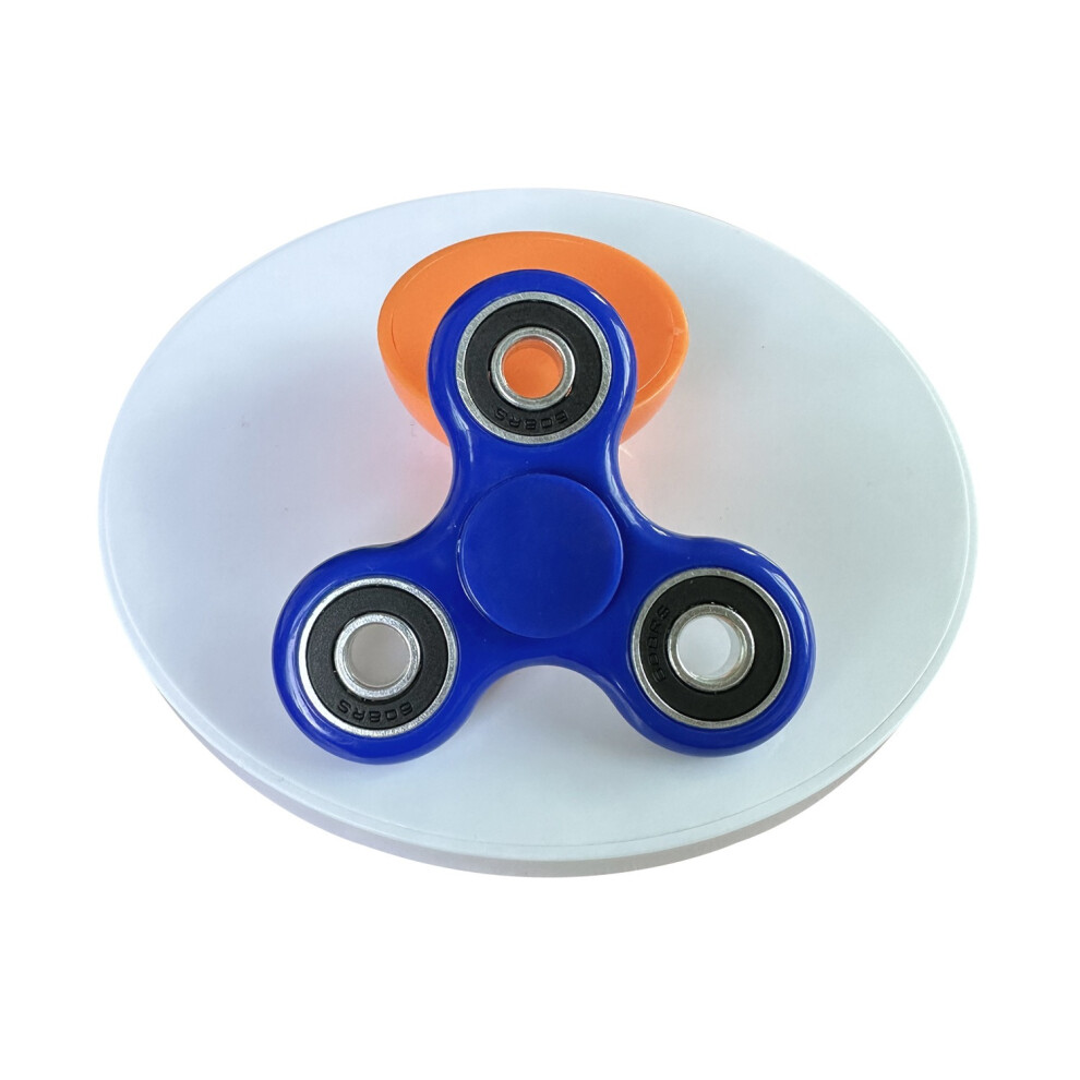 Blue (Blue) Figit Fidget Figet Finger Tri Spinner Hand Focus Spin Edc Stress Adhd Autism Toy