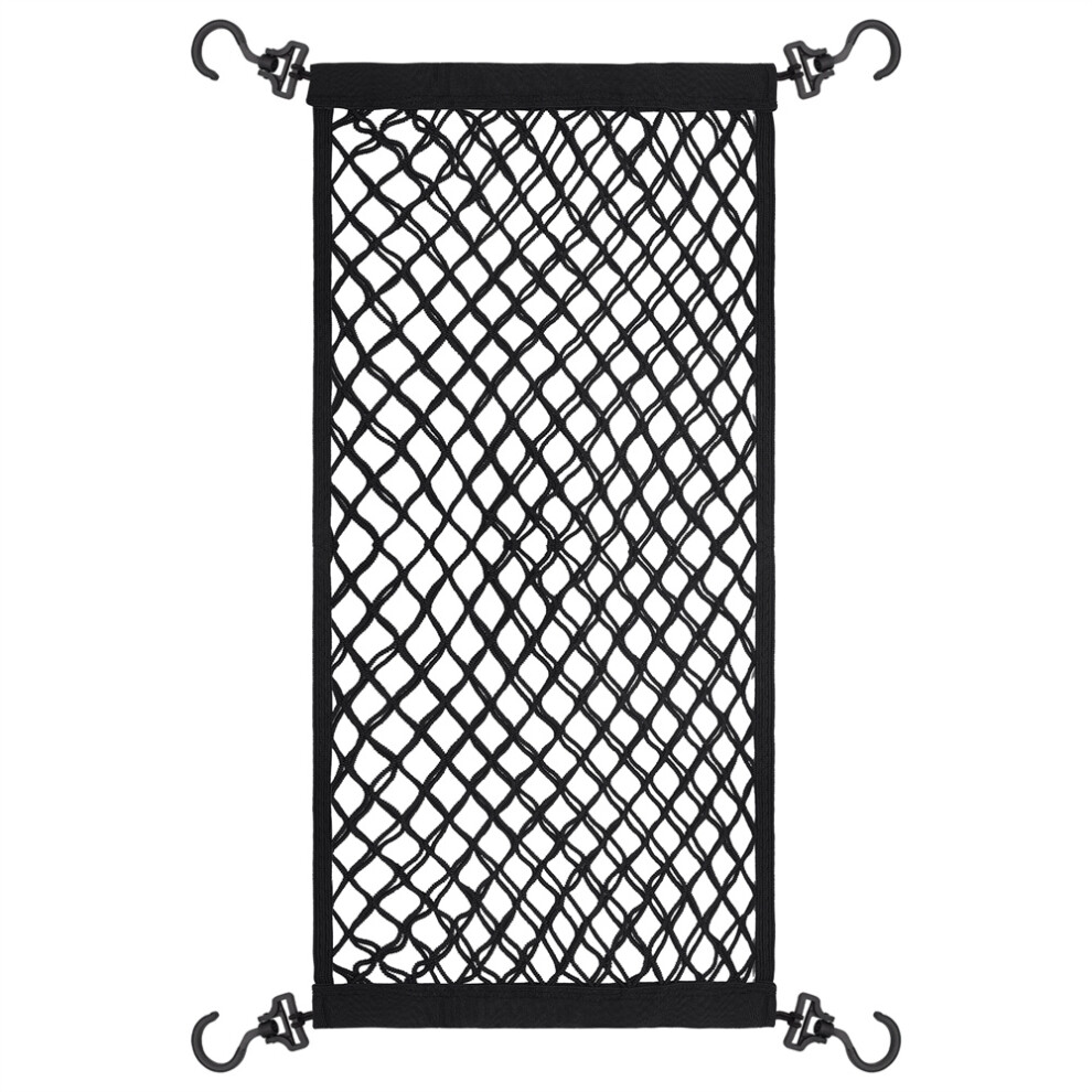 (B-Net+Hook) Universal Trunk Cargo Net Organizer, Envelope Style For Car Rear Bag Hook Storage 123643768820