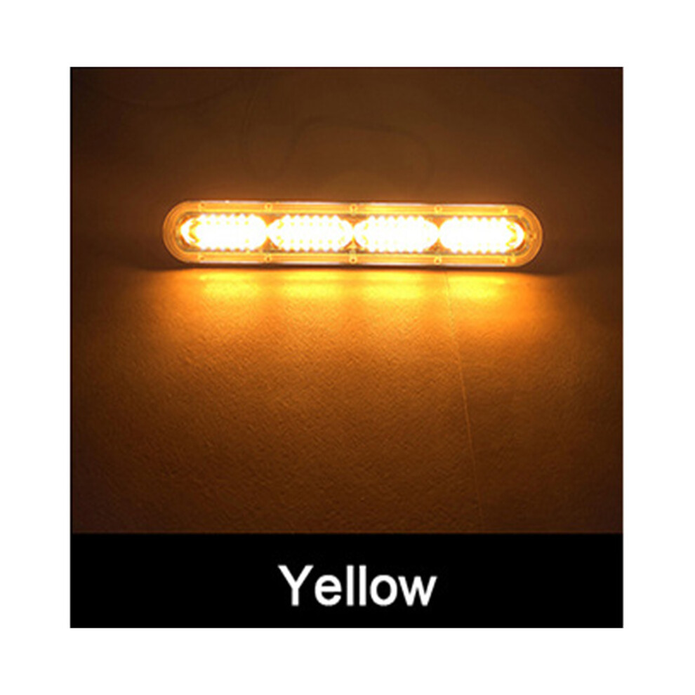 () 2Pcs 24Led Car Truck Warning Hazard Flashing Beacon Strobe Light Bar Amber/White 110691674012