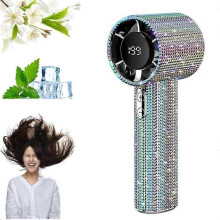 (Colourful) Mgall S5 Full Diamond Portable Handheld Turbo Fan,199 Gear Wind,Mini Personal