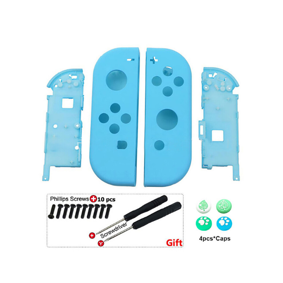 (Blue) Replacement Shell Case Housing With Battery Holder For Nintendo Switch Joy-Con Controller Blue 110691706362