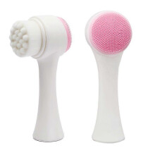 2-in-1 Facial Cleansing Brush, Silicone Manual Cleansing Brush, Deep Cleansing Skin Keratin Cleaning System, Super Soft Massage Pores, Suitable for Al
