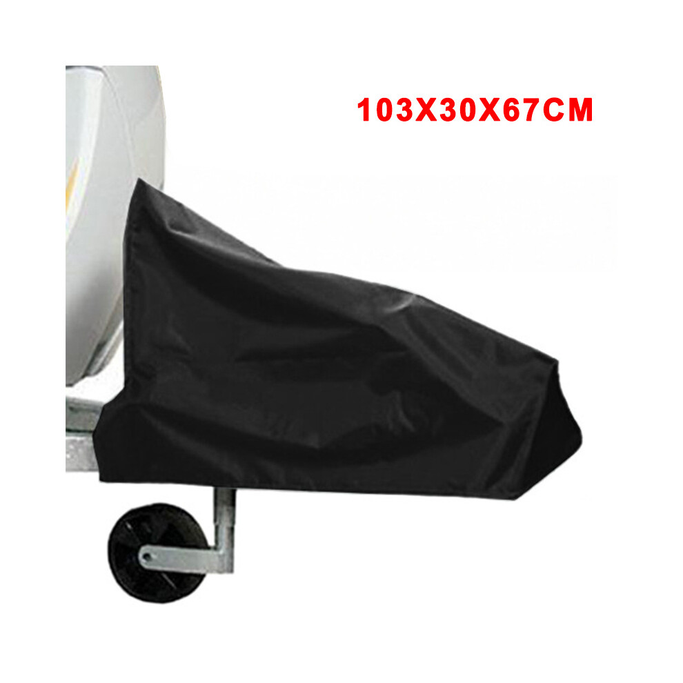 (Black) Large Heavyduty Caravan Drawbar Cover W/ Buckles Camper Trailer Tow Hitch Cover 110691661937