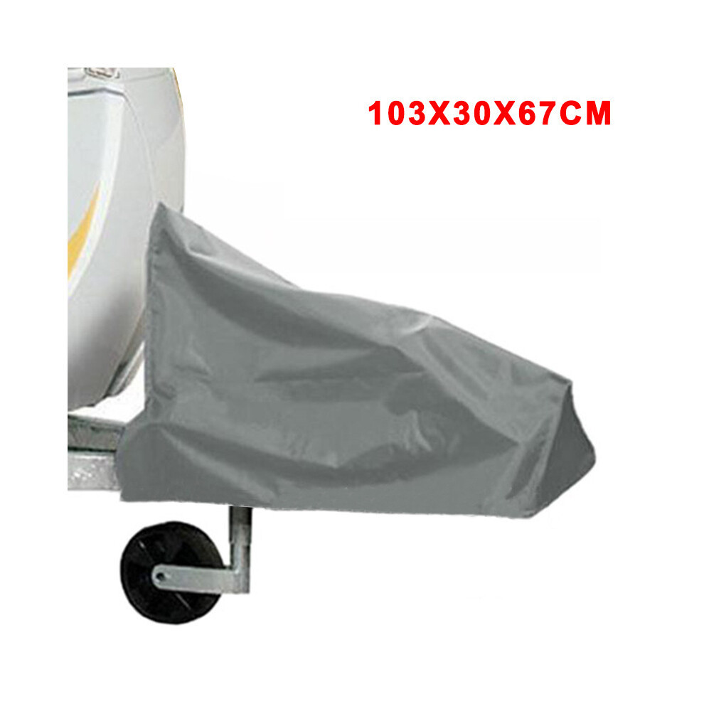 (Gray) Large Heavyduty Caravan Drawbar Cover W/ Buckles Camper Trailer Tow Hitch Cover 110691661951